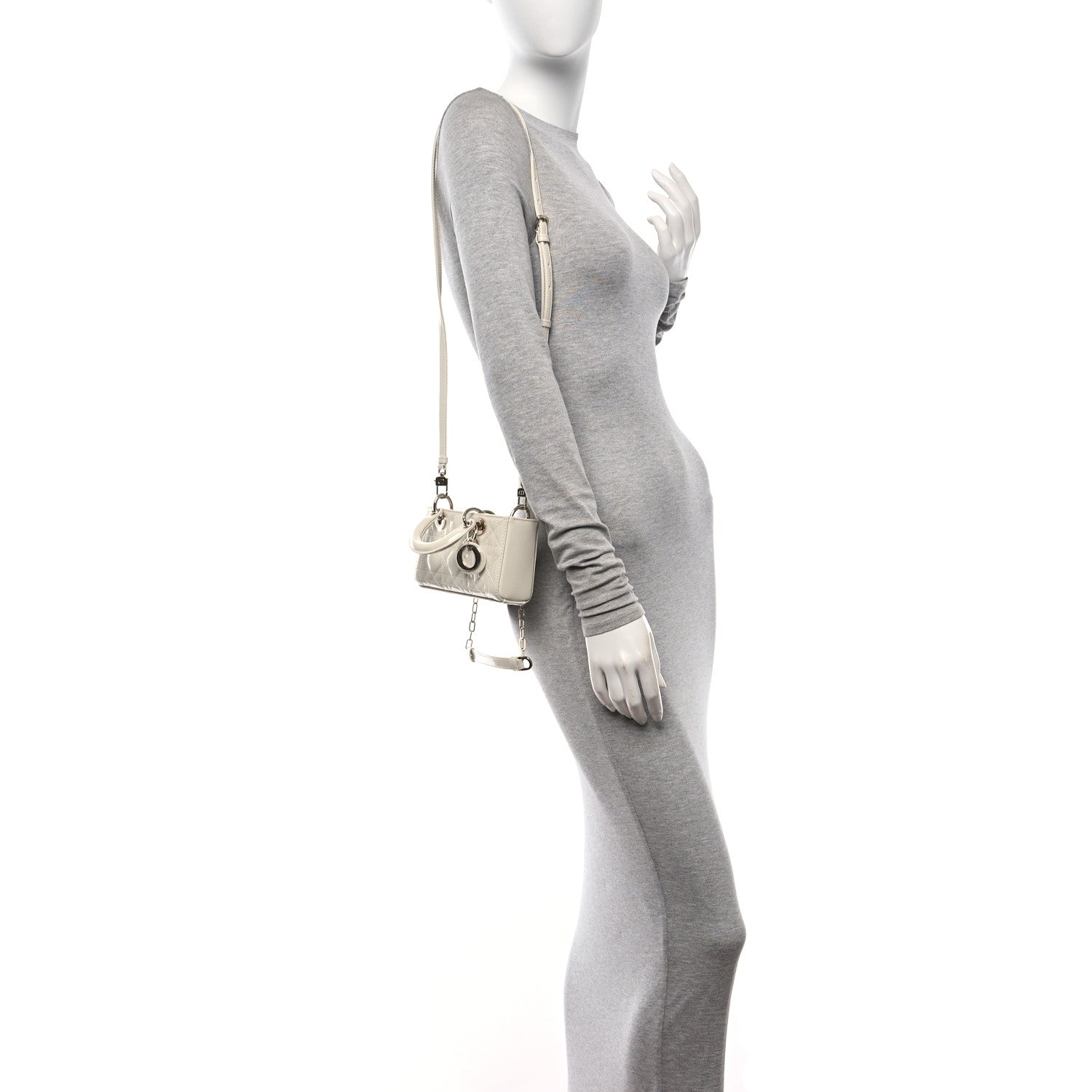 Christian Dior Lambskin Cannage Micro Lady D-Joy Latte 3 of 11