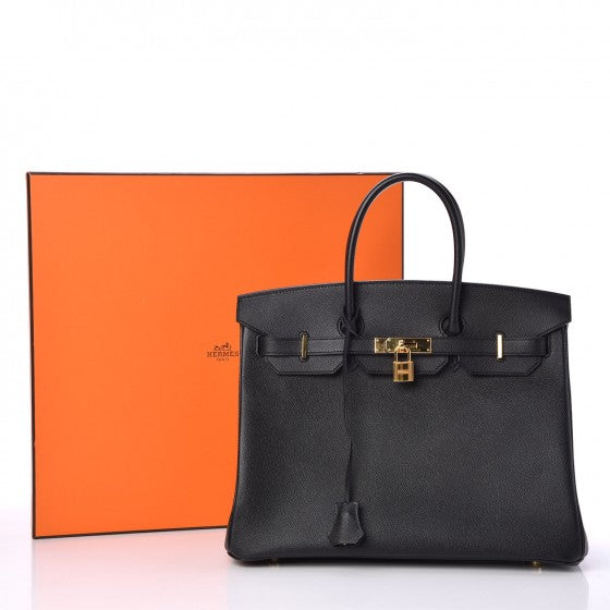 Epsom Birkin 35 Black
