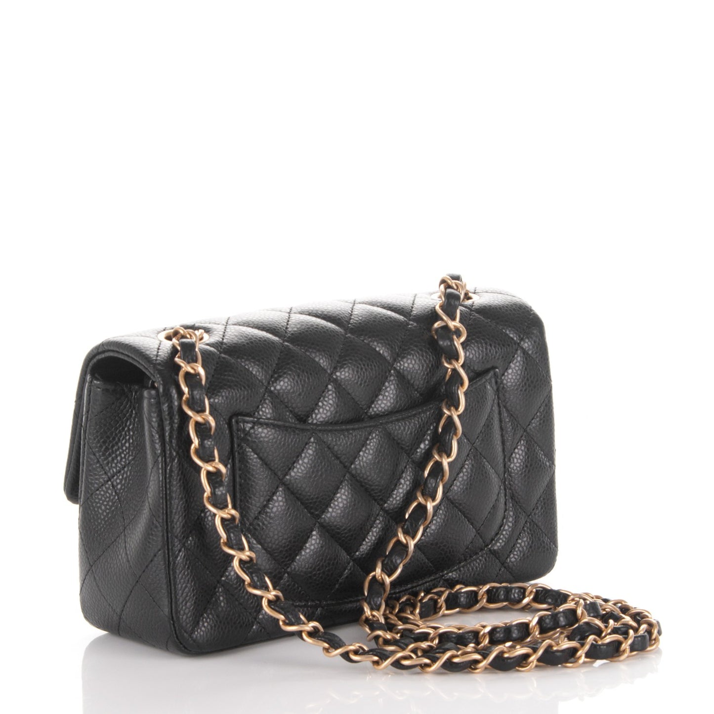 Caviar Quilted Mini Rectangular Flap Black