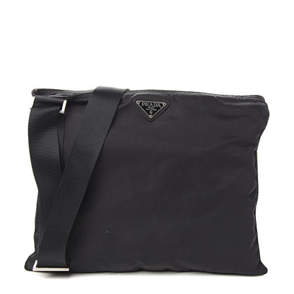 Prada Nylon Flat Messenger Bag Black 1 of 8