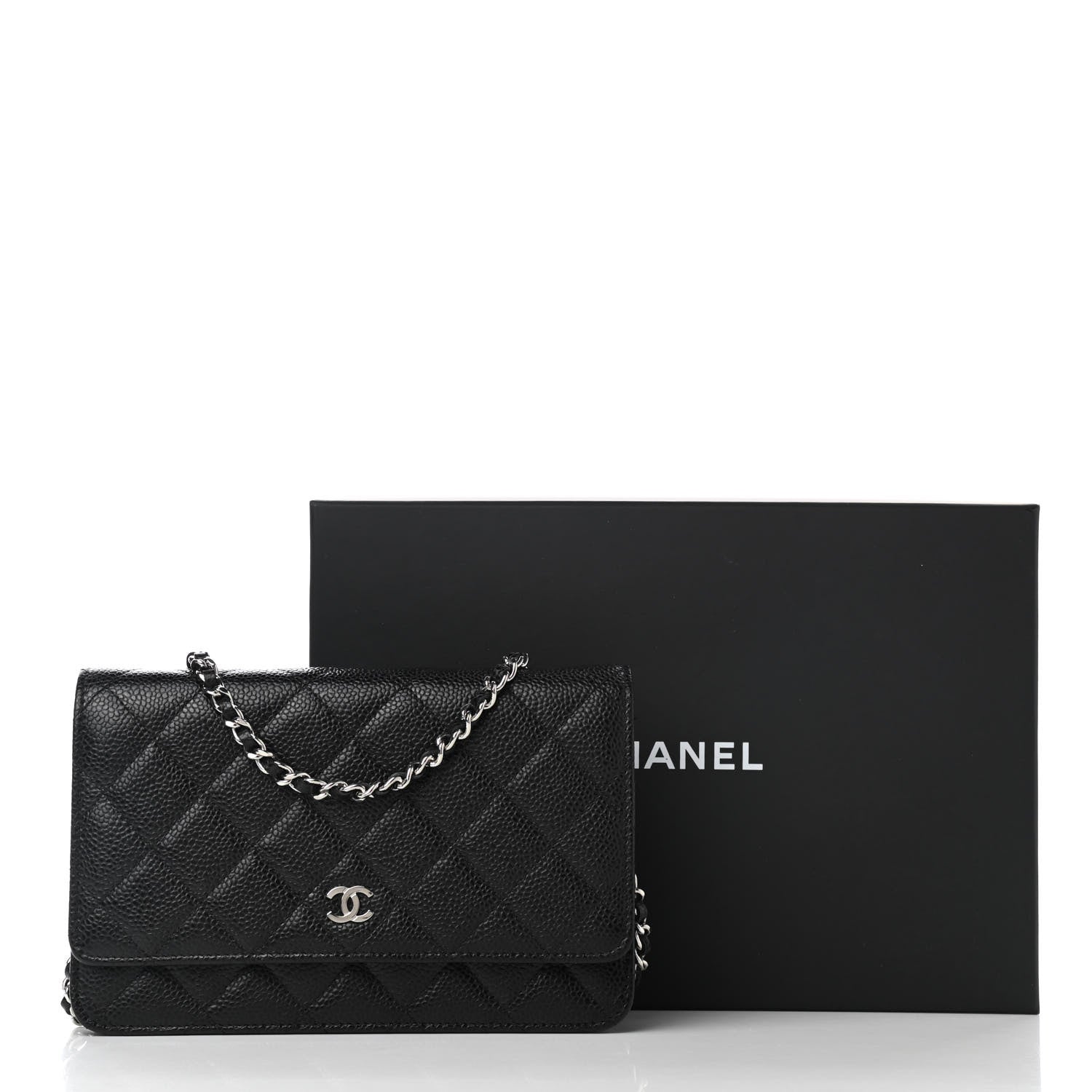 Chanel Caviar Quilted Wallet On Chain WOC Black 13 of 13