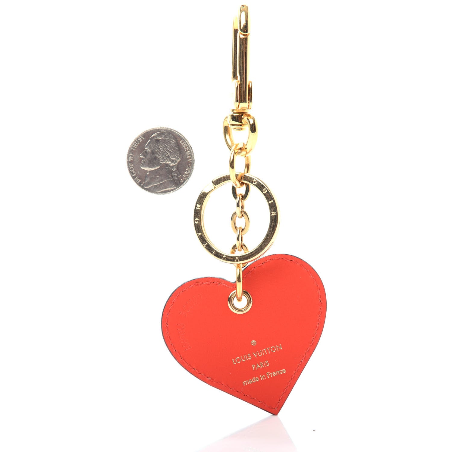 Louis Vuitton Vernis Degrade Love Lock Heart Key Holder Bag Charm Pink Red 2 of 3