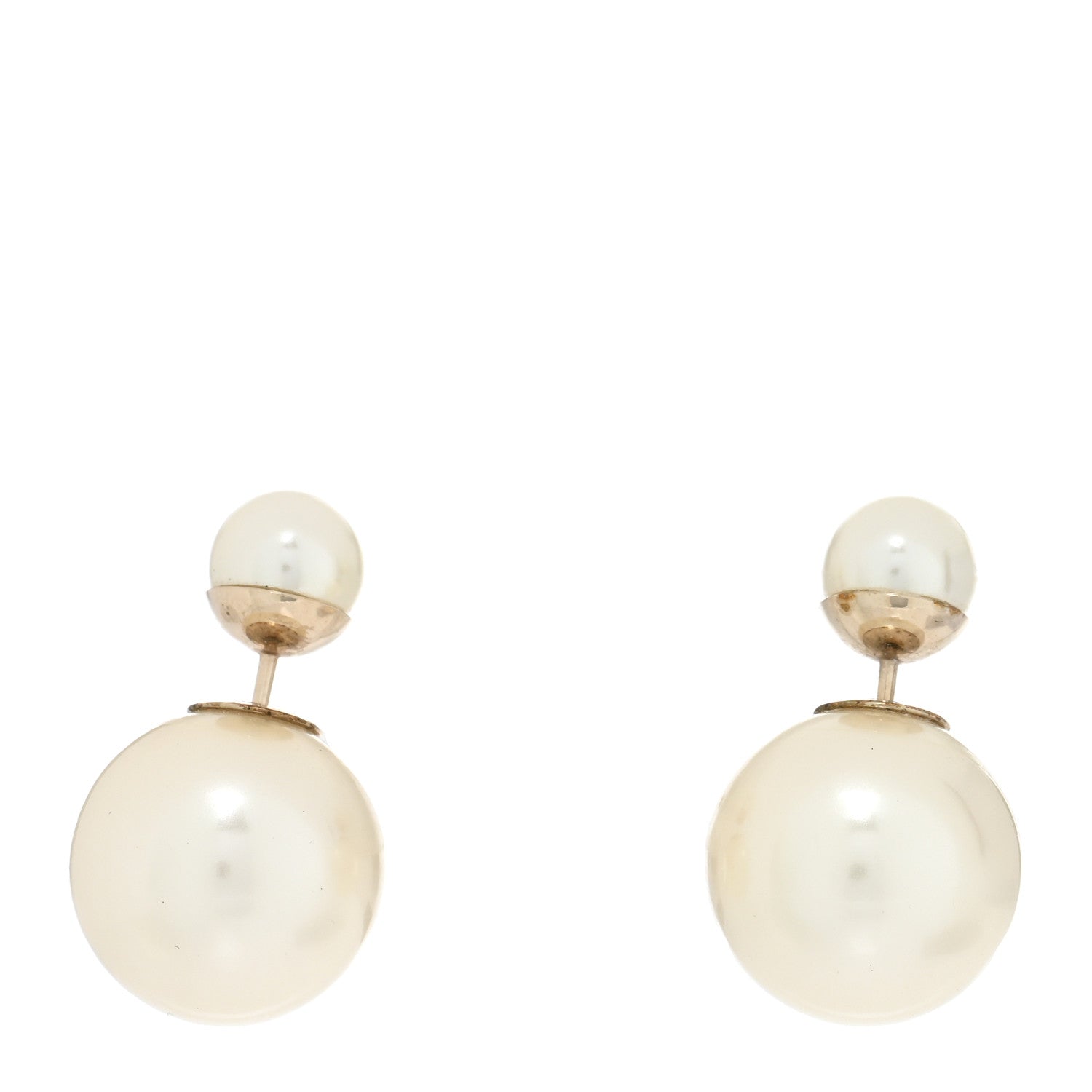 Christian Dior Pearl Mise En Dior Tribal Earrings Gold 1 of 5