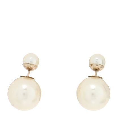 Christian Dior Pearl Mise En Dior Tribal Earrings Gold 1 of 5