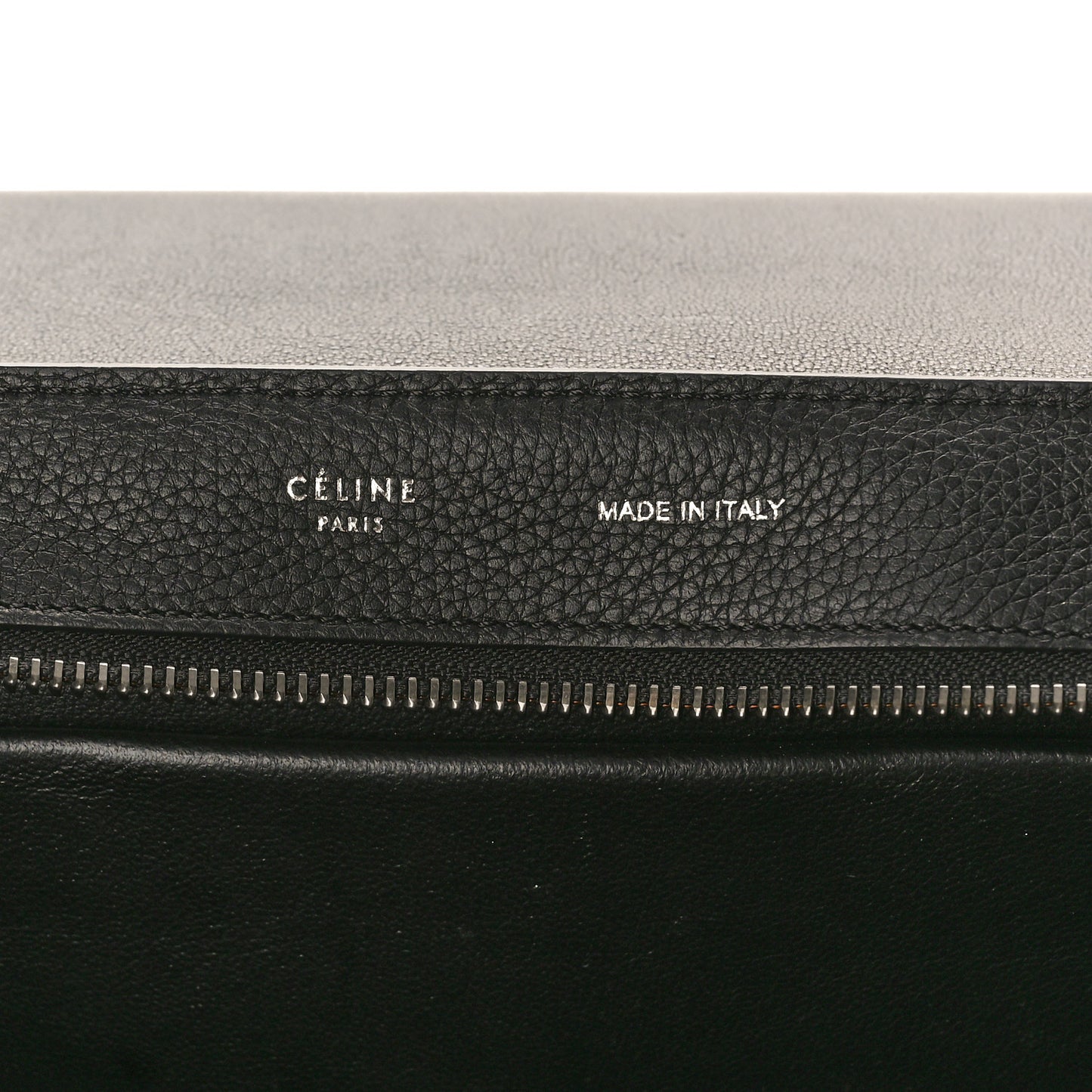 Drummed Calfskin Suede Medium Trapeze Black
