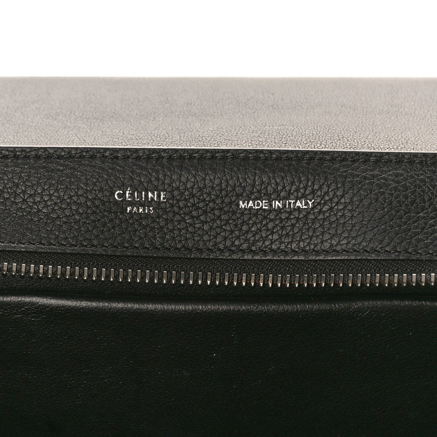Celine Drummed Calfskin Suede Medium Trapeze Black 6 of 9