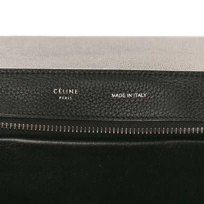 Celine Drummed Calfskin Suede Medium Trapeze Black 6 of 9