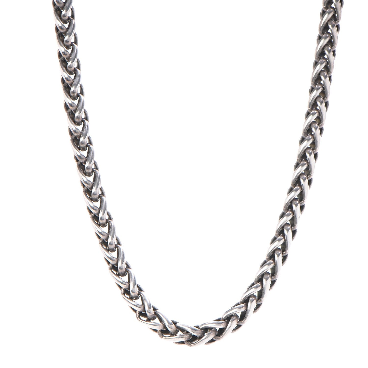 David Yurman Sterling Silver 14K Yellow Gold 8mm Wheat Chain Necklace 1 of 7