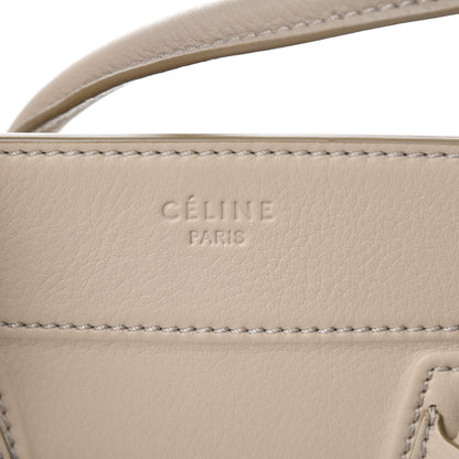 Celine Supple Calfskin Medium Phantom Luggage Beige 5 of 12