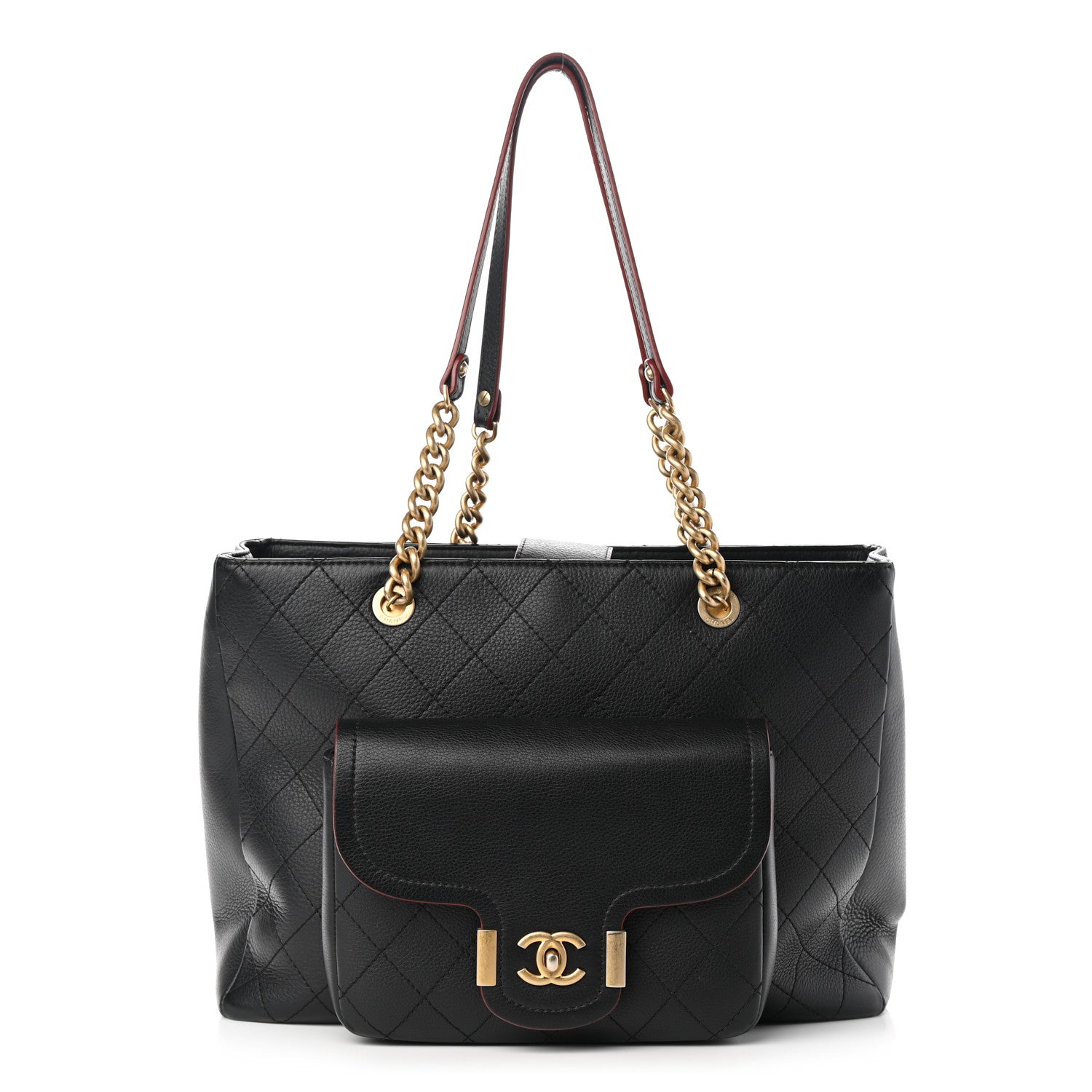 Chanel Calfskin Stitched Archi Chic Large Tote Black 1 of 10