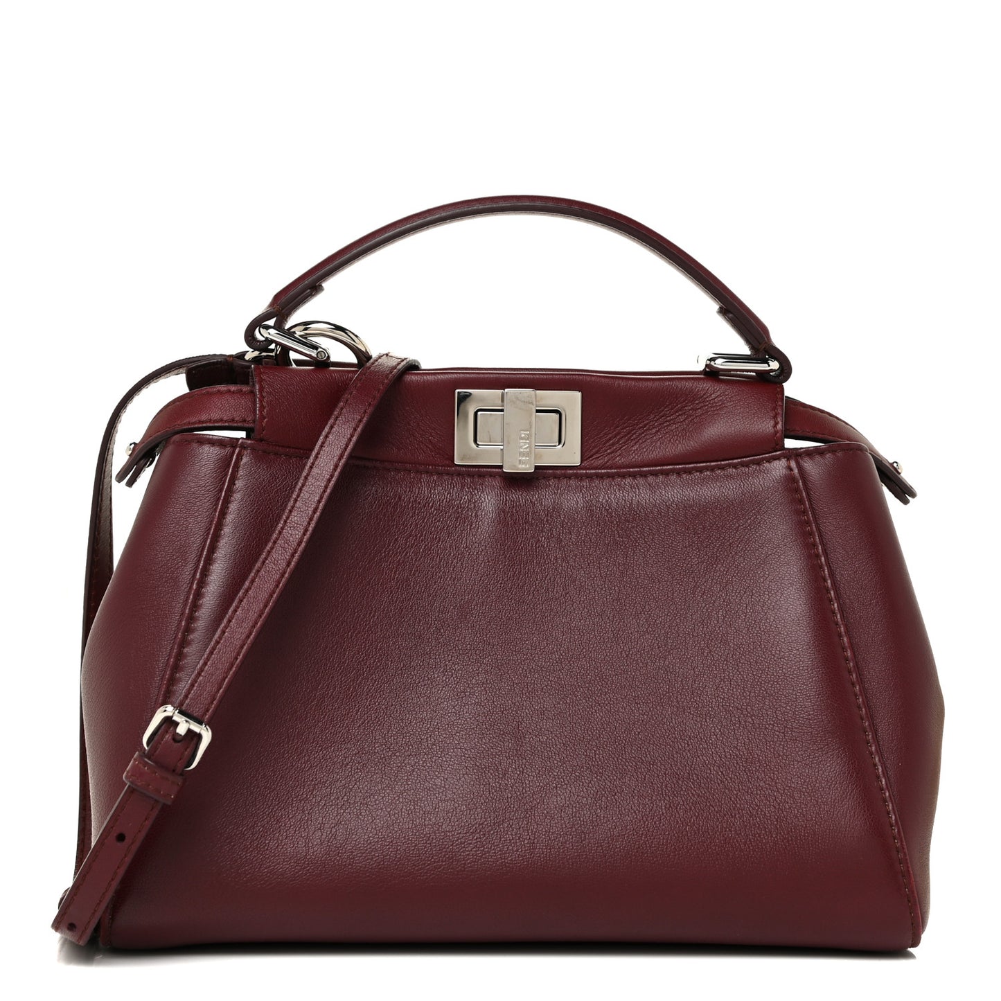 Nappa Mini Peekaboo Iconic Satchel Bordeaux