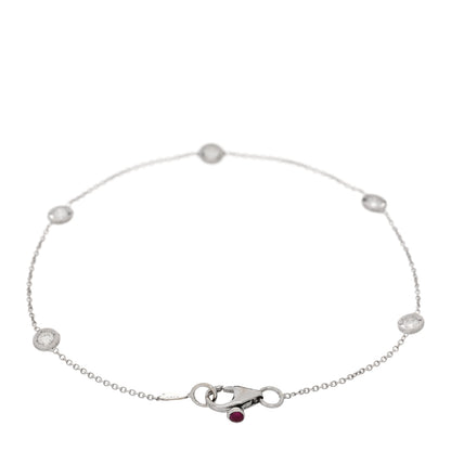 Roberto Coin 18K White Gold Diamond By the Inch Five Station Bracelet 2 of 3