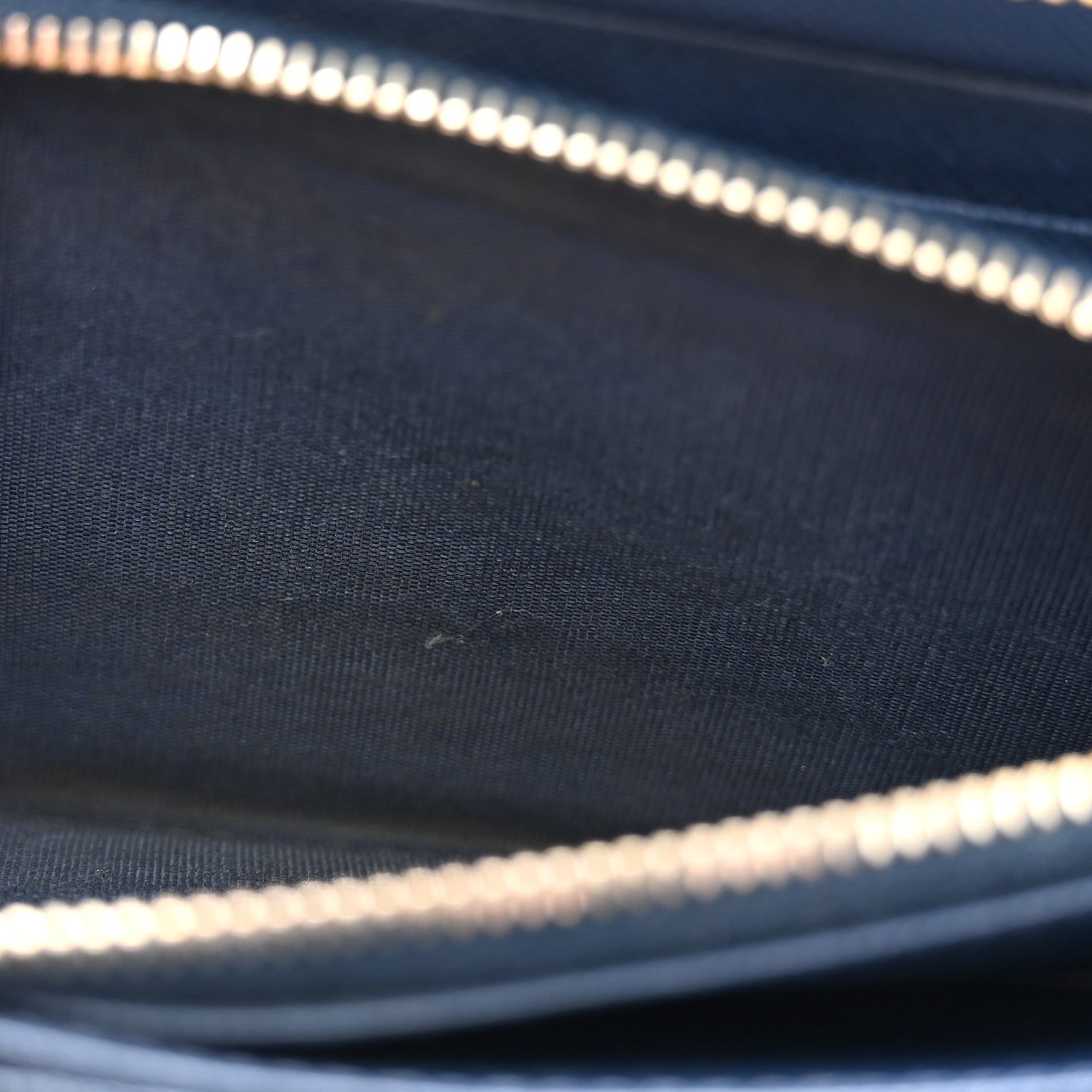 Prada Saffiano Fiocco Bow Zip Around Wallet Bluette 7 of 11