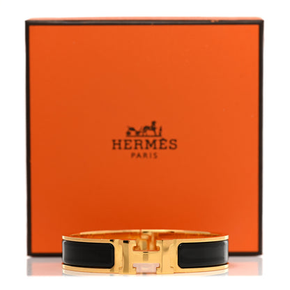 Hermes Enamel Narrow Clic Clac H Bracelet PM Black 7 of 7