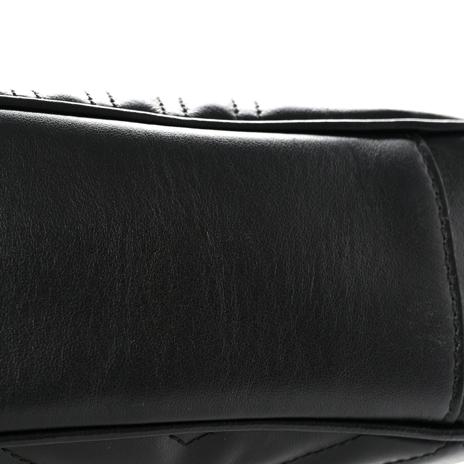 Gucci Calfskin Matelasse Medium GG Marmont Shoulder Bag Black 12 of 12