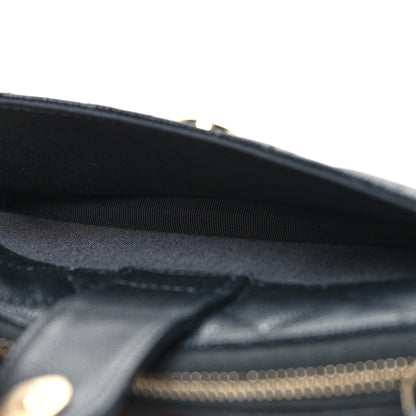 Chanel Caviar Quilted Phone Holder Zip Clutch Black 6 of 12