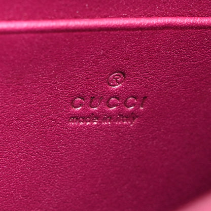 Gucci Velvet Matelasse GG Marmont Chain Wallet Fuchsia Violet Cyclamen 6 of 10
