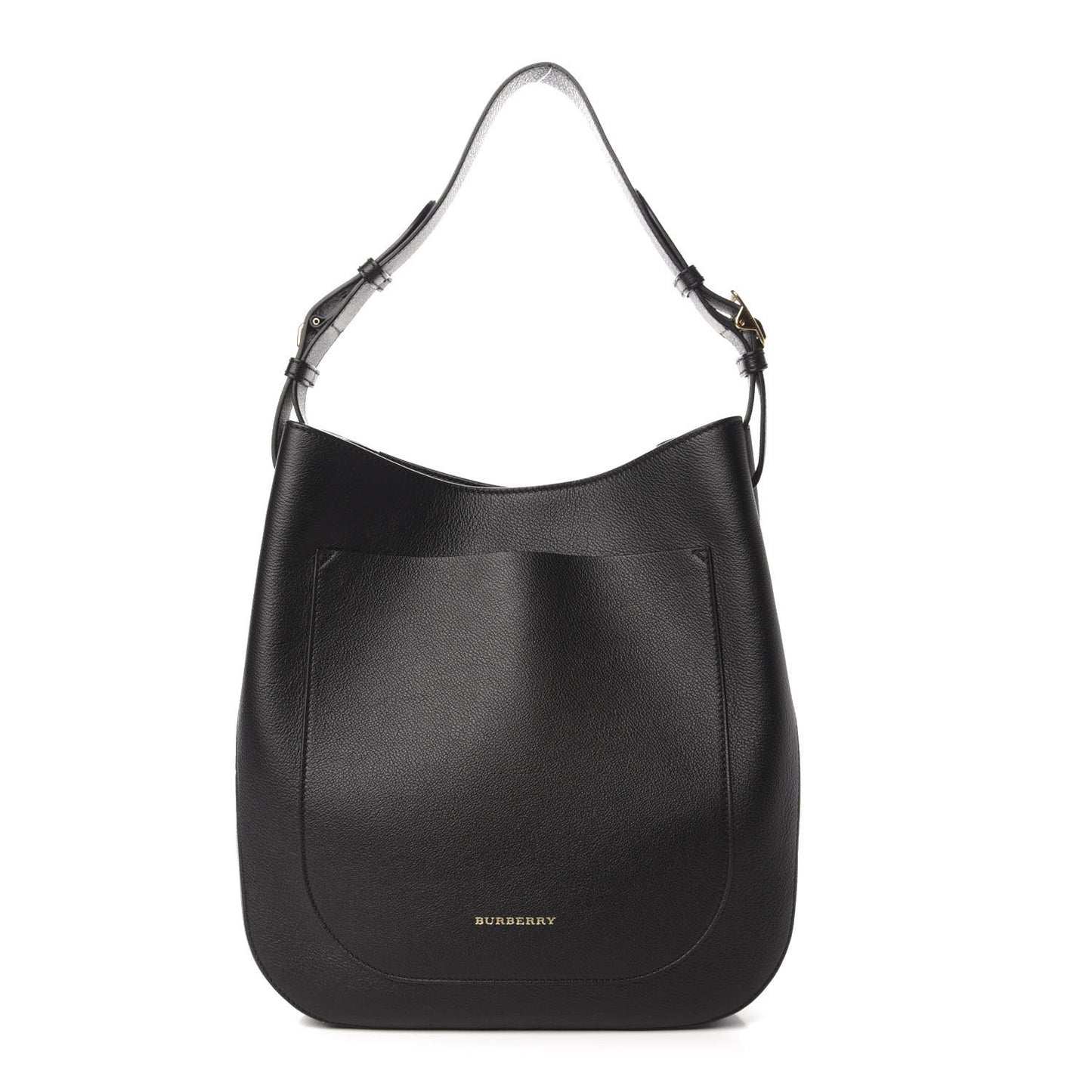 Grainy Calfskin Small Elmstone Hobo Black