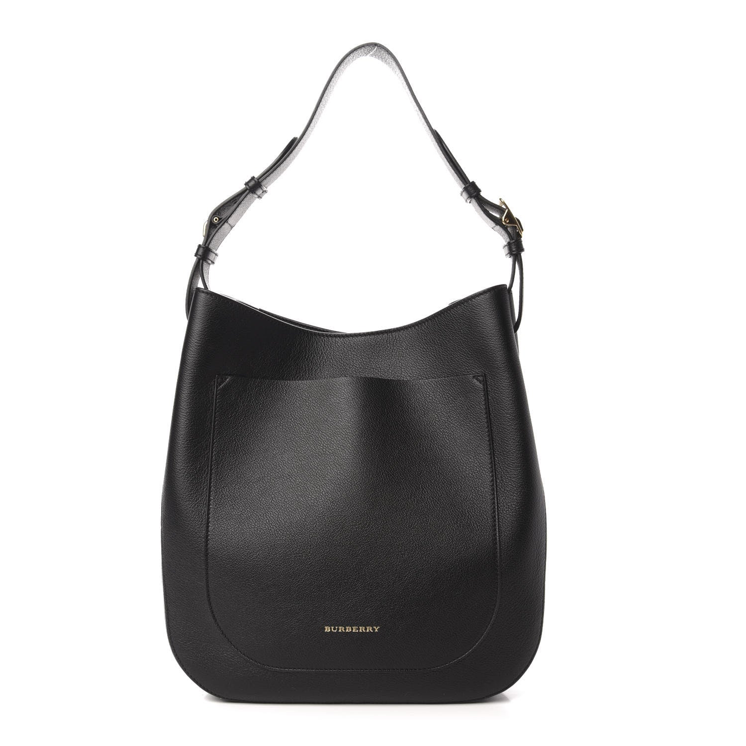 Burberry Grainy Calfskin Small Elmstone Hobo Black 1 of 10