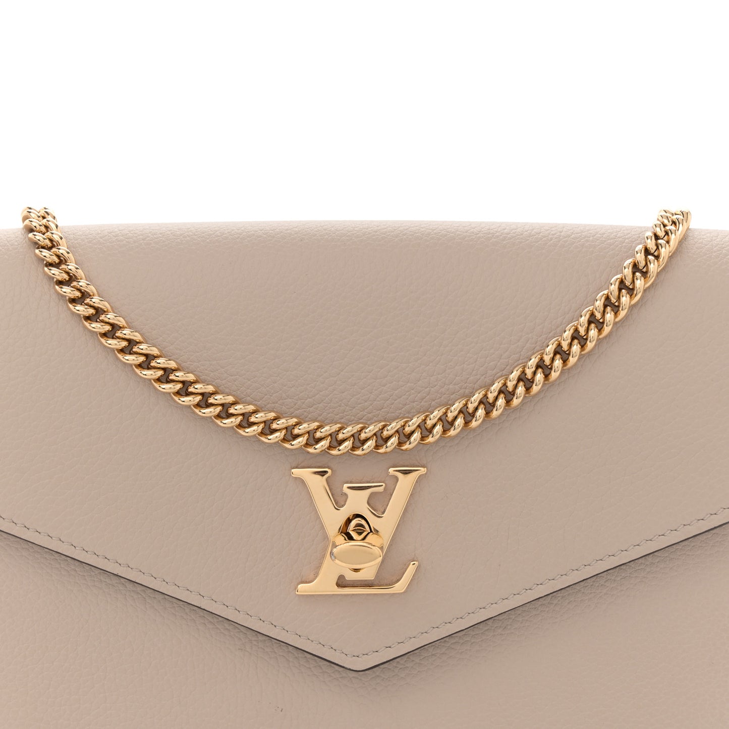 Soft Calfskin My Lockme Chain Pochette Greige