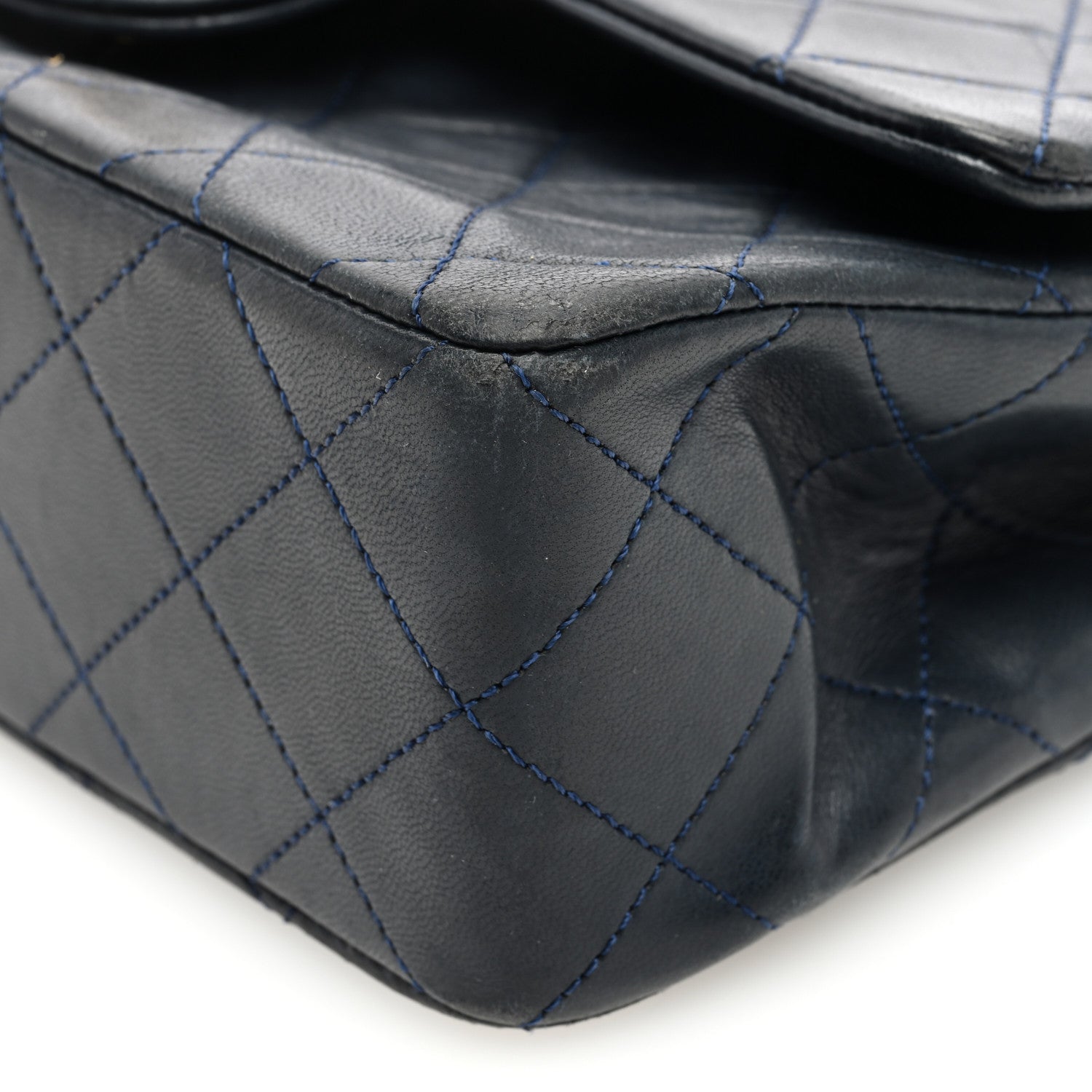 Chanel Lambskin Quilted Small Double Flap Navy 10 of 10