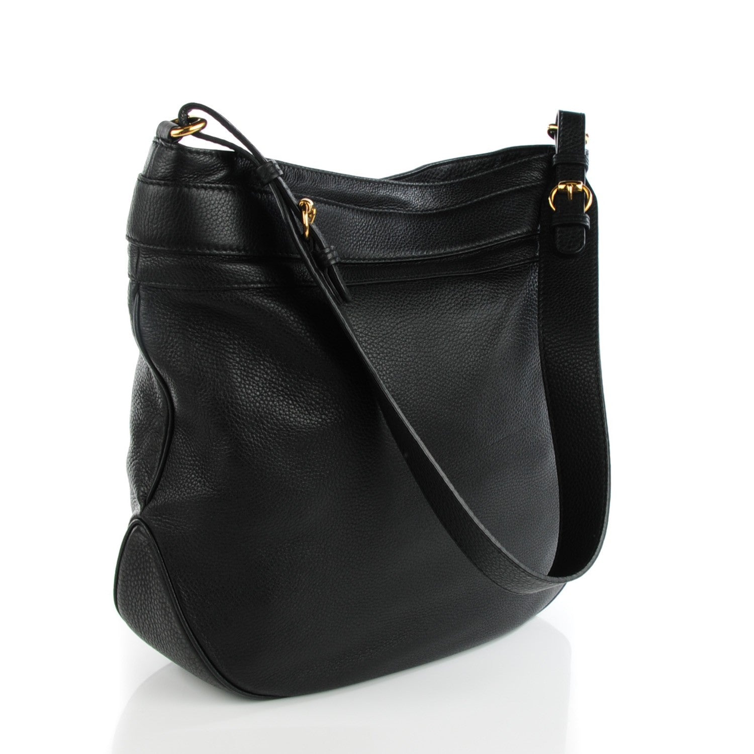 Gucci Calfskin Large Ride Shoulder Bag Black 3 of 7