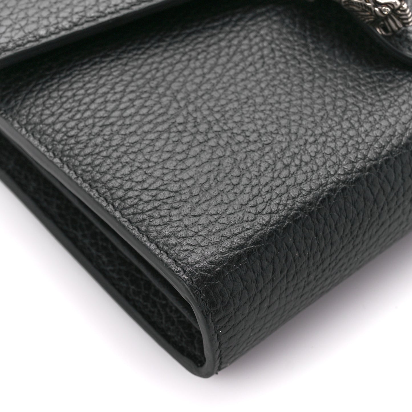 Calfskin Mini Dionysus Chain Wallet Black