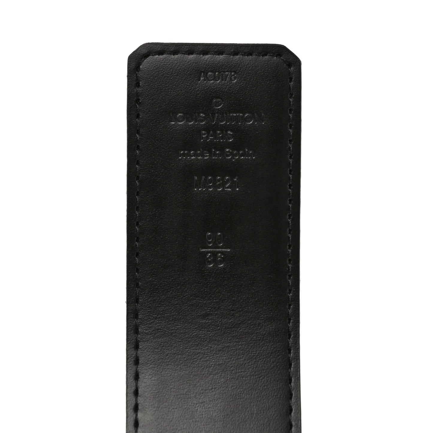 Calfskin Monogram 40mm LV Initiales Reversible Belt 90 36 Black