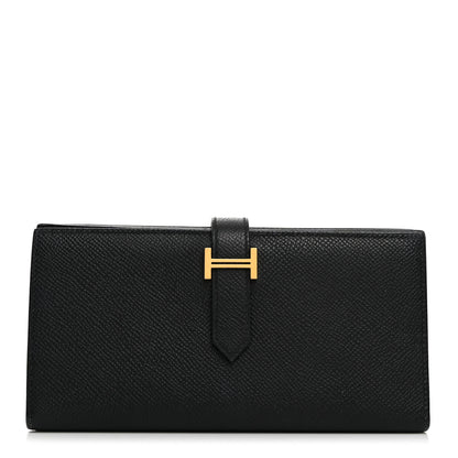 Hermes Epsom Bearn Gusset Wallet Black 1 of 9