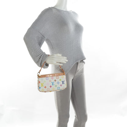 Louis Vuitton Monogram Multicolor Pochette Accessories White 2 of 8