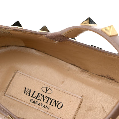 Valentino Garavani Patent Rockstud Cage Ballerina Flats 36 Light Ivory Poudre 9 of 13