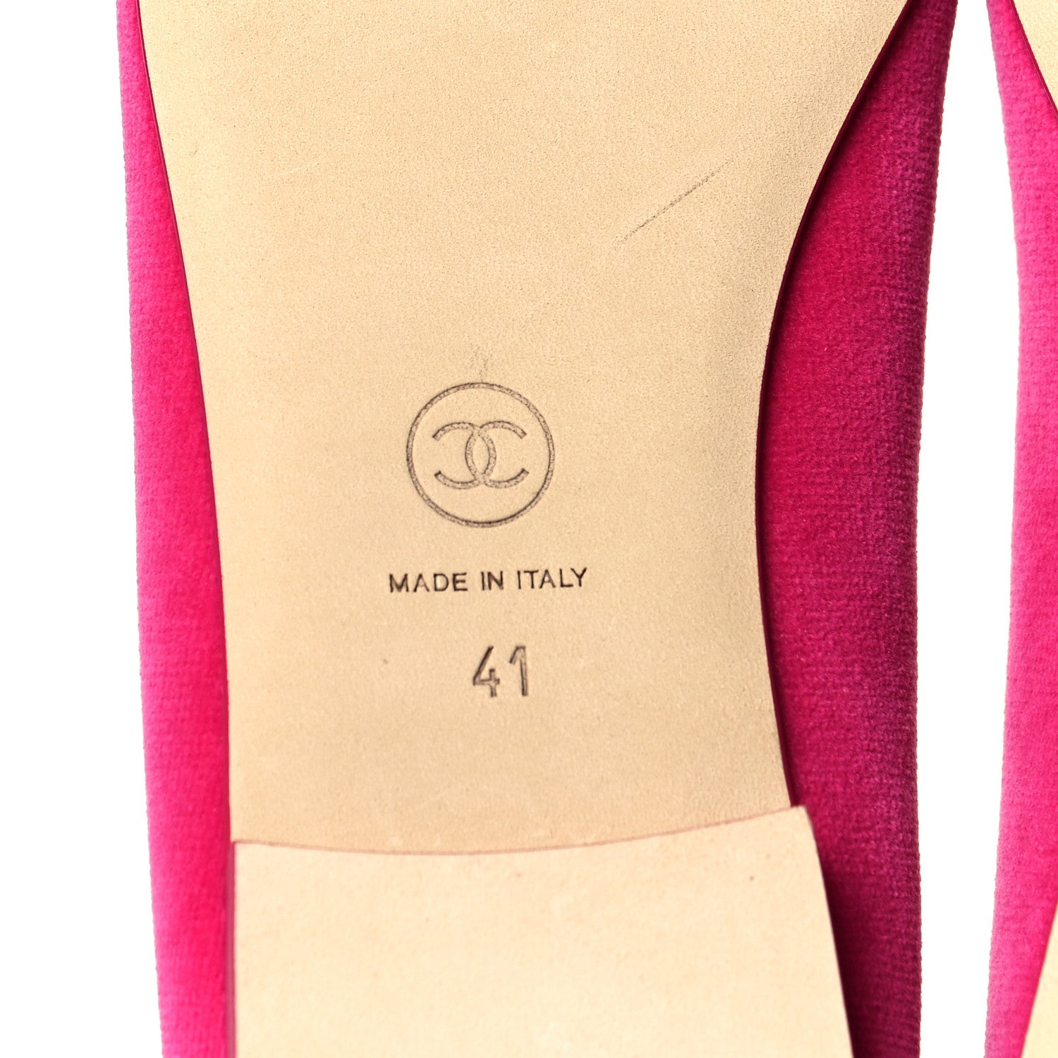 Chanel Velvet Cap Toe Ballerina Flats 41 Pink 7 of 9