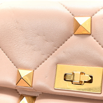Valentino Garavani Nappa Large Roman Stud Shoulder Bag Rose Cannelle 10 of 11