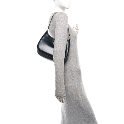 Prada Spazzolato Cleo Shoulder Bag Black 2 of 8
