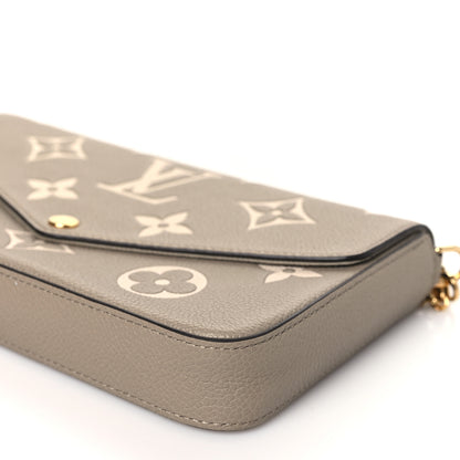Louis Vuitton Empreinte Monogram Giant Felicie Pochette Tourterelle Creme 10 of 10