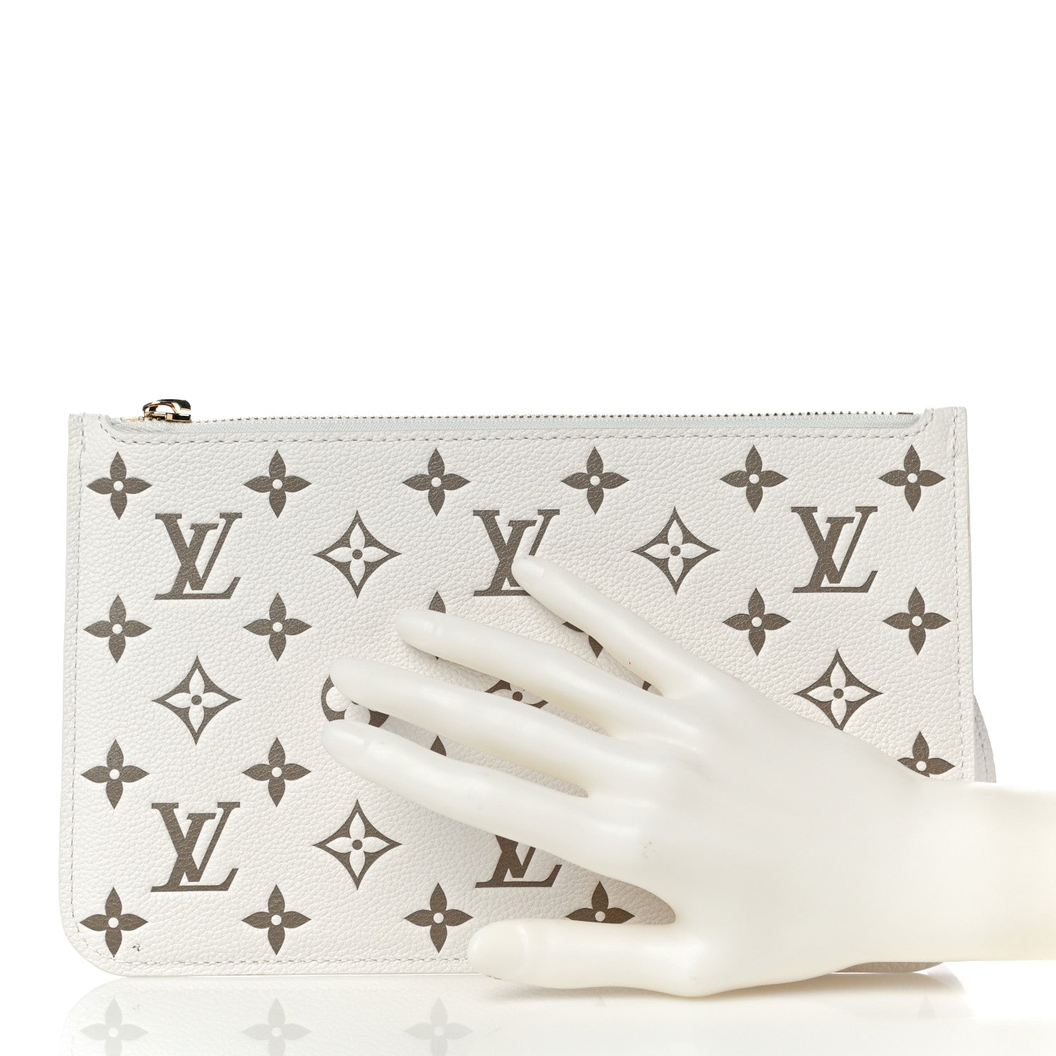 Louis Vuitton Empreinte Monogram Spring In The City Neverfull Pochette MM Kaki Beige Cream 2 of 10