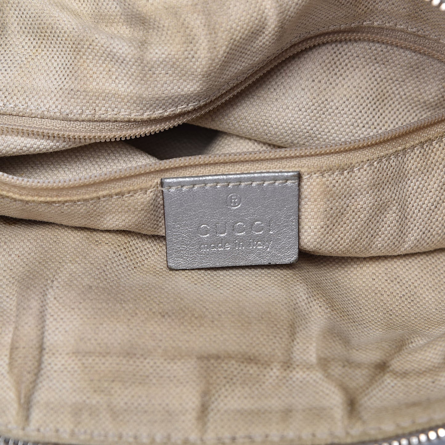Guccissima Small D Ring Messenger Silver