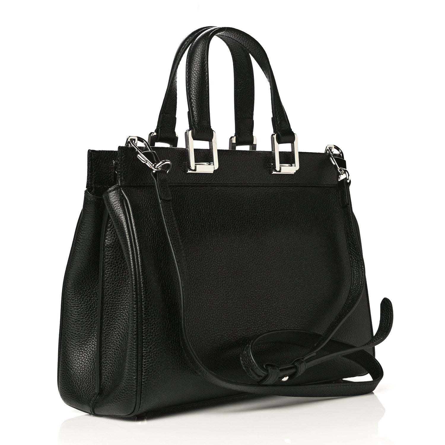 Gucci Grainy Calfskin Small Zumi Top Handle Bag Black 3 of 11