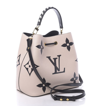 Louis Vuitton Empreinte Monogram Giant Crafty Neonoe MM Creme Black 3 of 10