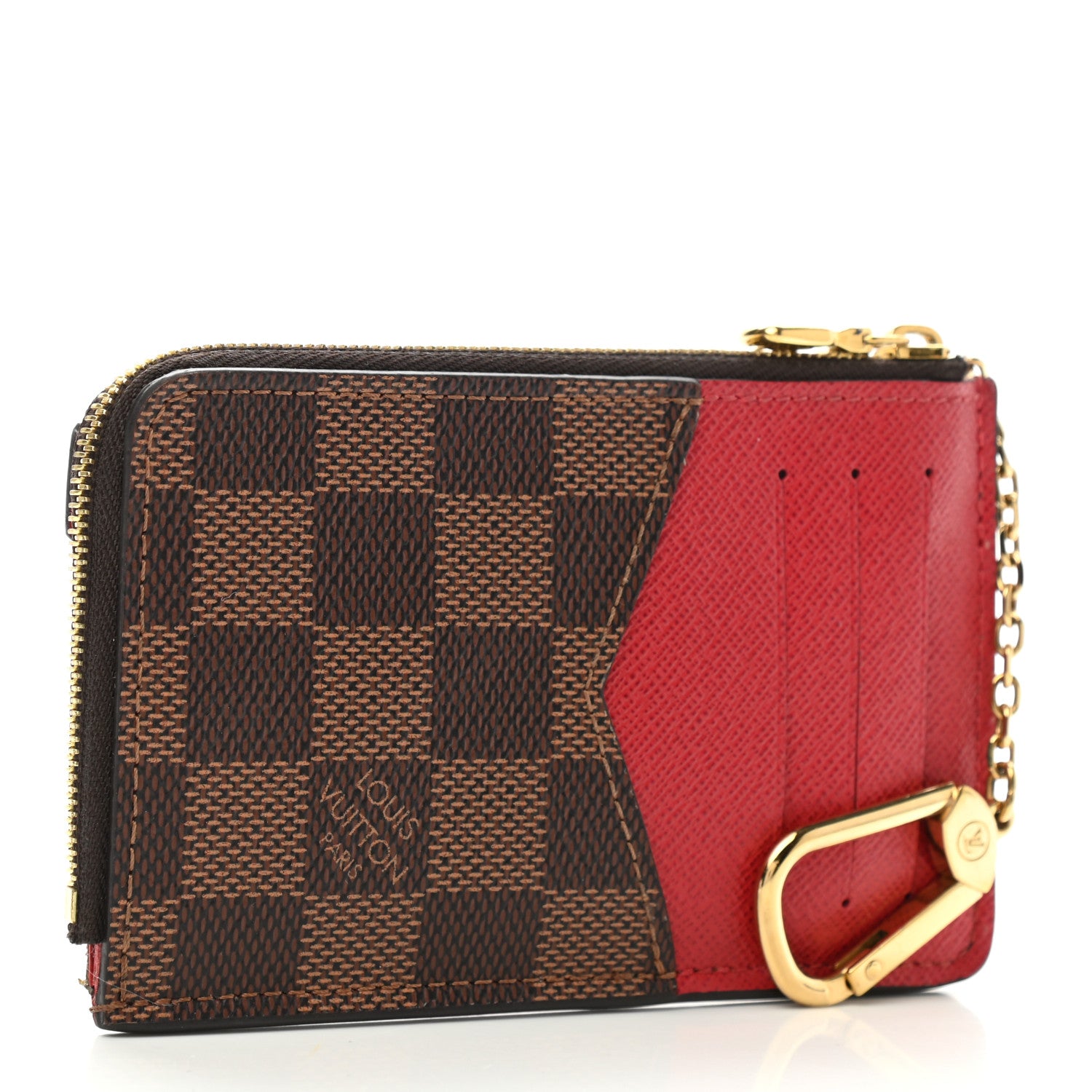 Louis Vuitton Damier Ebene Recto Verso Card Holder Red 3 of 6