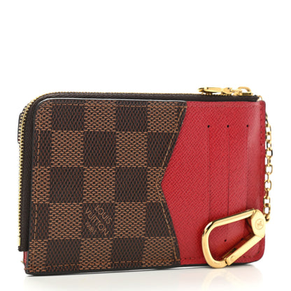 Louis Vuitton Damier Ebene Recto Verso Card Holder Red 3 of 6