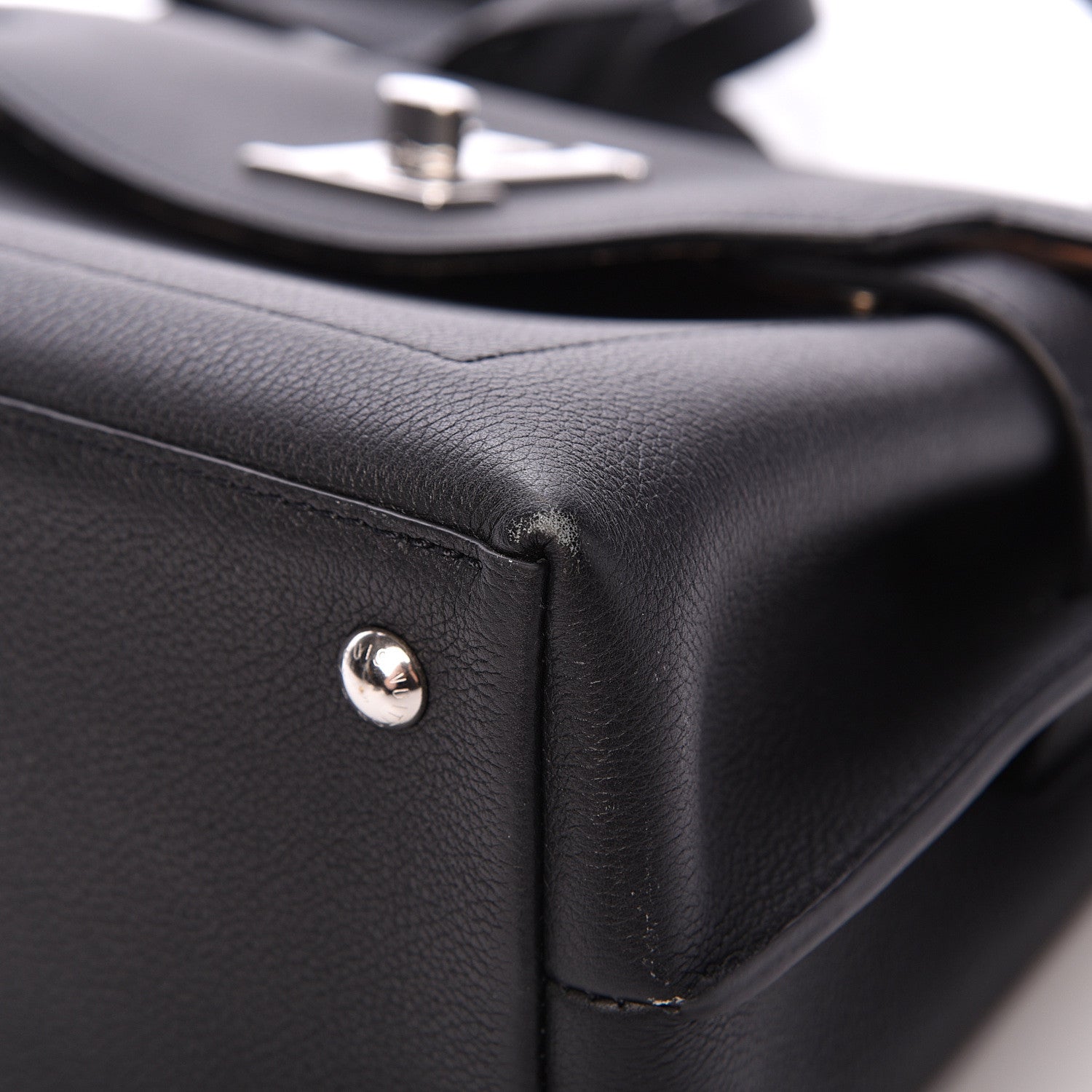 Louis Vuitton Calfskin Lockme Ever BB Black 9 of 12