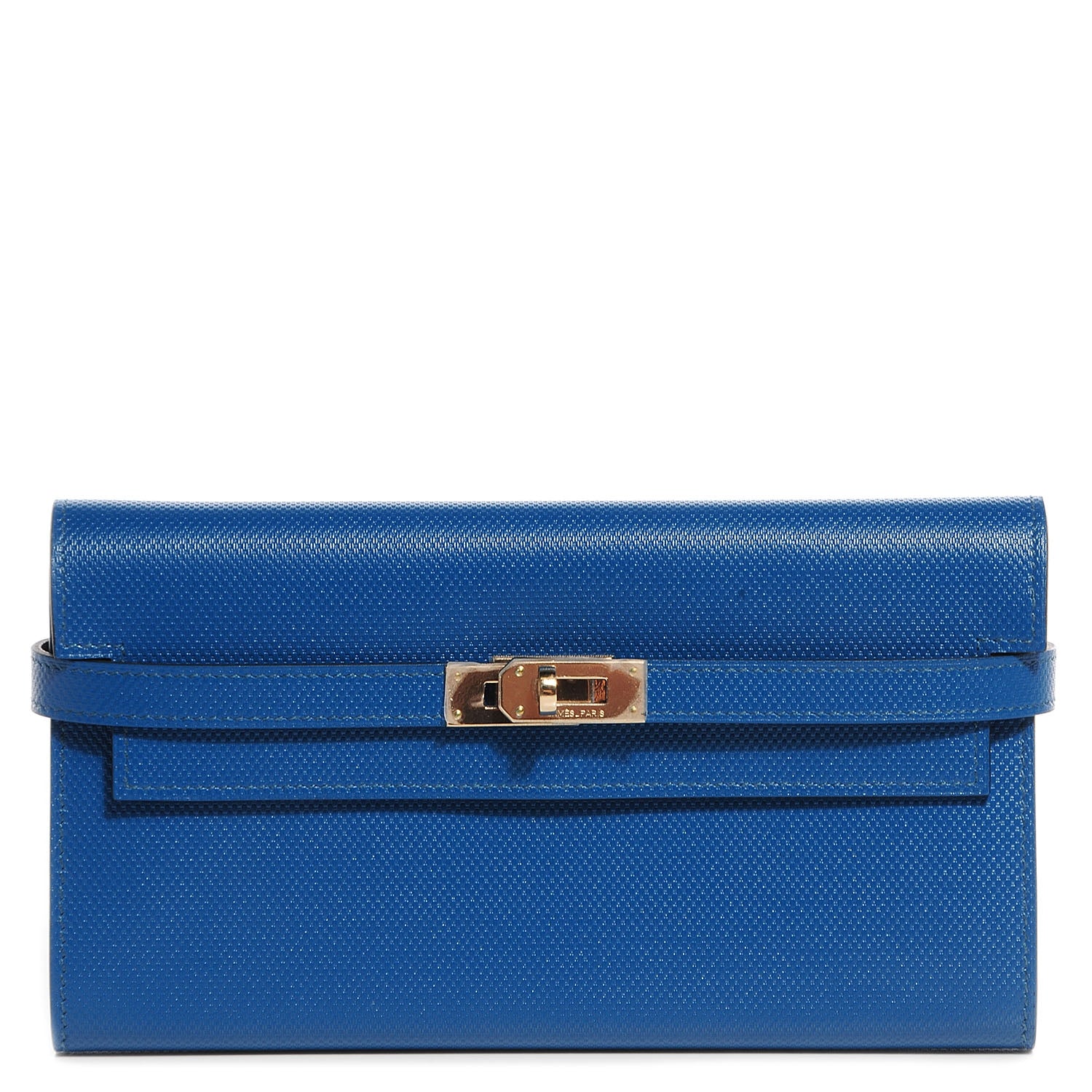 Hermes Grain d'H Kelly Longue Wallet Bleu De Galice 1 of 18