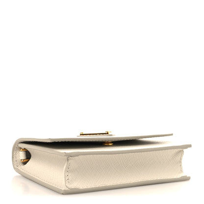 Prada Saffiano Card Holder With Chain Talco 3 of 9