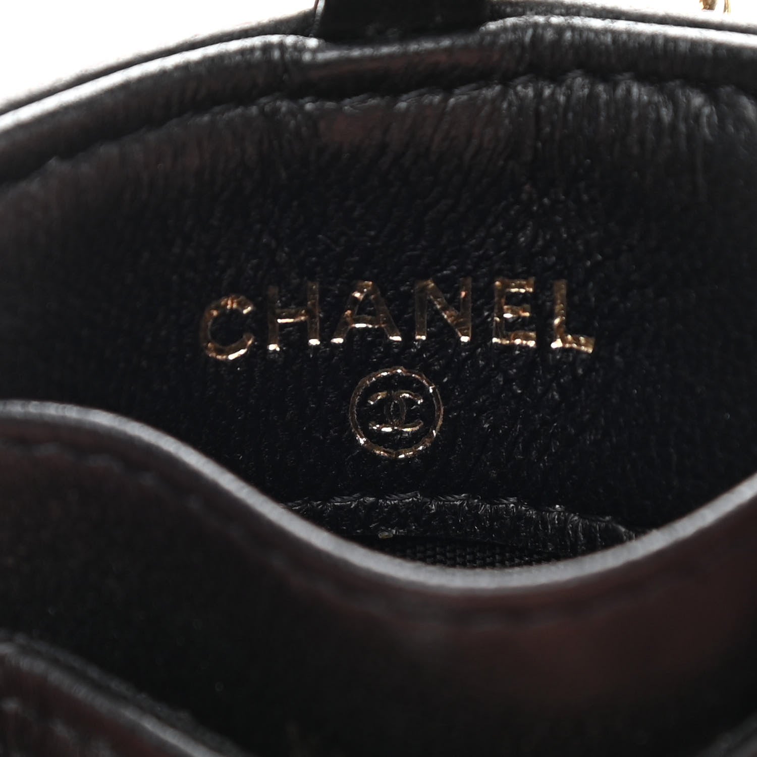 Chanel Lambskin Quilted Card Holder On Chain Black 5 of 6