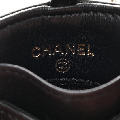 Chanel Lambskin Quilted Card Holder On Chain Black 5 of 6
