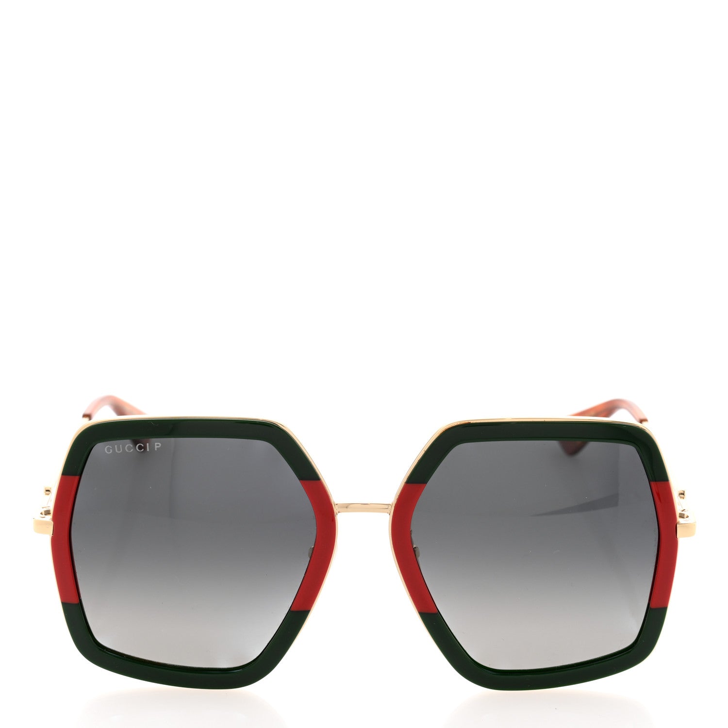 Gucci Square Frame Web GG0106S Sunglasses Tortoise 2 of 8