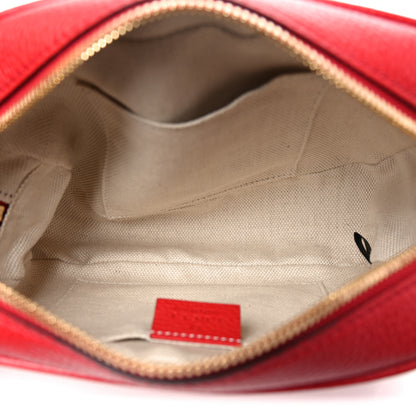 Gucci Pebbled Calfskin Small Soho Disco Bag Vibrant Red 5 of 11