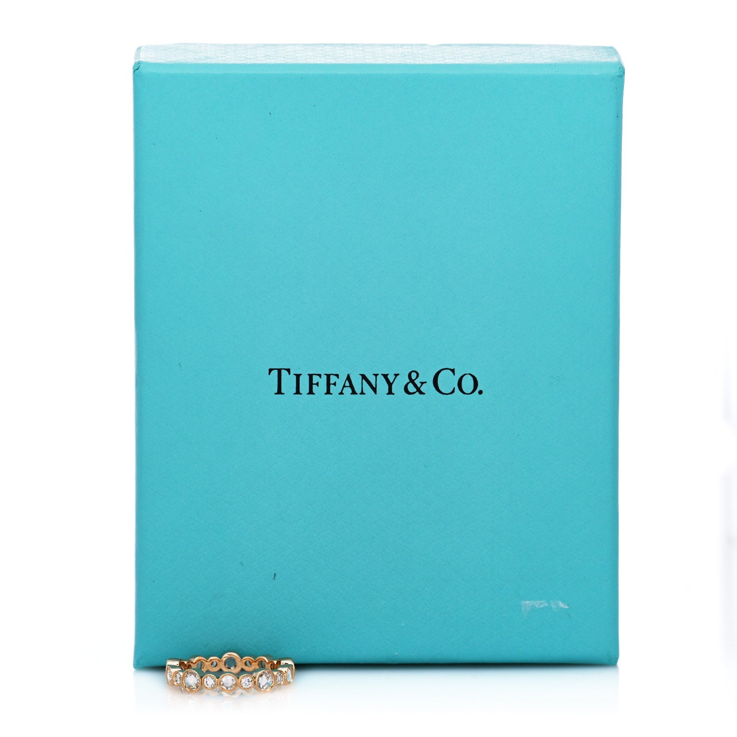 Tiffany 18K Rose Gold Diamond Narrow Cobblestone Band Ring 50 5.25 10 of 10