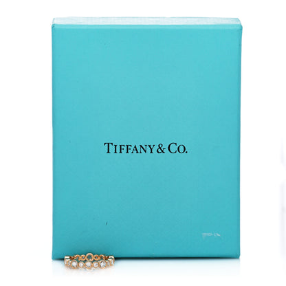 Tiffany 18K Rose Gold Diamond Narrow Cobblestone Band Ring 50 5.25 10 of 10